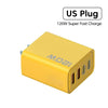 120W fast charger type-C Quick Charge 3.0 USB charger adapter for Samsung iPhone Xiaomi 2PD 4 ports fast charging EU/US plug