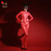 Oil Glossy High-Stretch Sheer Full-Length Bodysuit Thong Catsuit Jumpsuit