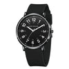 Women's Pink Silicone Watch Large Dial Rose Gold Minimal