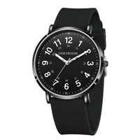Women's Pink Silicone Watch Large Dial Rose Gold Minimal