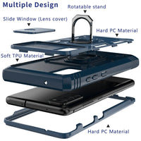 For Samsung Galaxy S20 FE 5G Phone Case Hybrid Rugged Ring Kickstand Card Slot Camera Protection Shockproof Protective Cover