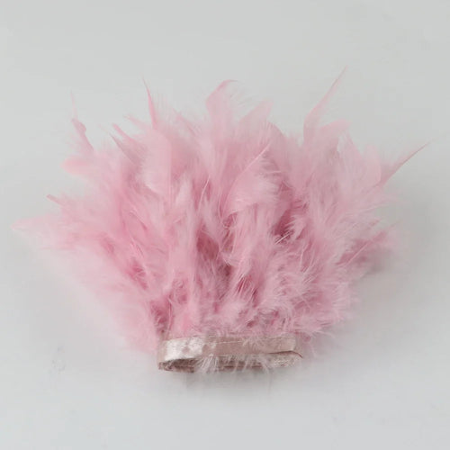 Multicolor Turkey Feather Trim Fringe Fluffy Ribbon