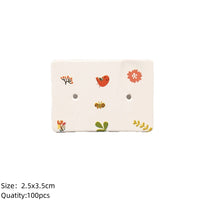 100pcs Cardboard Earring Display Card Paperboard Jewelry Label Hanging for Entrepreneurship Selling Small Businesses Packaging