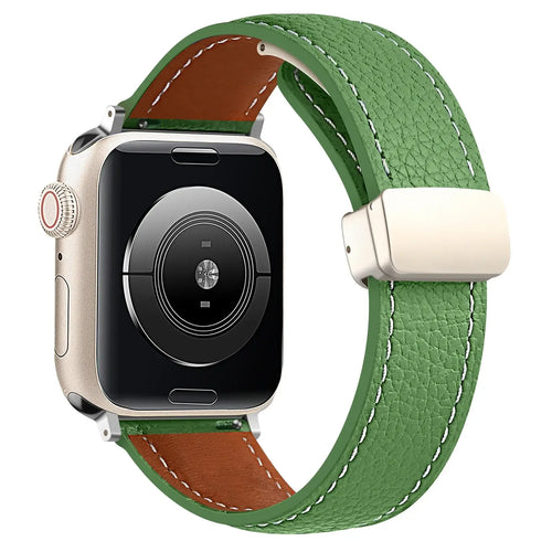 Apple Watch Leather Band - Premium Stylish Strap with Buckle