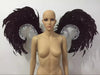 Showgirl Feather Wing Backpiece with Rhinestone Scroll Frames