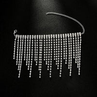 Rhinestone Fringe Tassel Ankle Chains