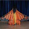 Vibrant Butterfly Belly Dance Wings with Telescopic Sticks Set
