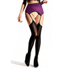 Pearl Cutout Open-Crotch Oil Glossy Sheer Pantyhose Garter Tights