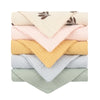 5pcs/Set Square Cotton Baby Face Towel Handkerchief Soft Absorbent Gauze Baby Towel Kids Feeding Bibs Burp Cloths Washcloth
