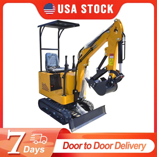 Mini Excavator 1 Ton Digger EPA Engine Small Excavator for Gardens Farms Door to Door Delivery