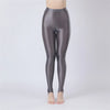 Thin Sheer Oil Glossy High-Stretch Pencil Pants Candy Color Yoga Leggings