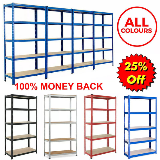 Thicken 5 Tier Garage Shelving Unit Storage Shelves Boltless Shelf Racking HeavyDuty Adjustable For Warehouse,Home,Office&Pantry