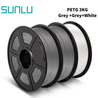 SUNLU PETG 3D Filament 1KG 3 Rolls 1.75mm +/-0.02MM 3D Printing Filament Neatly Wound Filament Vacuum Packing Fast Shipping EzBuyCo