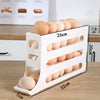 AMOBOX  Eggs Holder For Fridge,4 Tiers Auto Rolling Fridge Egg Organizer,Space-Saving Egg Dispenser Holder,Holds 30 Eggs,Kitchen