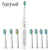 Fairywill FW-507 Electric Sonic Toothbrush - USB Rechargeable, Waterproof, Replacement Heads