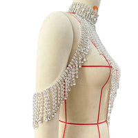 Crystal Necklace Shoulder Tassel Body Jewelry