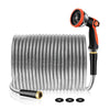 100/50/25FT Stainless Steel Garden Water Hose Mutifunctional Household Car Washing Yard Water Sprayer Pipe Tube Nozzle Sprinkle