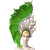 The Stardust Samba Radiance – Elegant Feathered Stage & Carnival Headdress