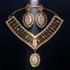 Exaggerated Rhinestone Statement Necklace Earrings Set