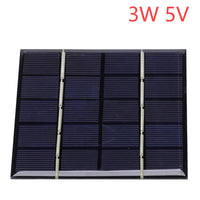 Solar Panel 3/5W 5/12V Micro Solar Board Portable Fast Charger Polysilicon DIY Solar Cells System Mini Outdoor Battery Charger