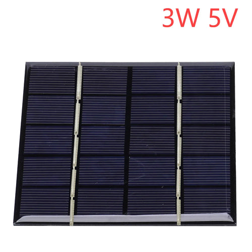 Solar Panel 3/5W 5/12V Micro Solar Board Portable Fast Charger Polysilicon DIY Solar Cells System Mini Outdoor Battery Charger