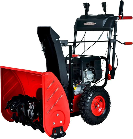 Gas Snow Blower 24-Inch 2-Stage Self-Propelled 212cc Engine Gas Powered with Electric Start LED Light