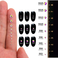 1440PC Mix Size SS6-SS20 Mocha Neon Glass FlatBack Non-Hotfix Rhinestones