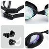 Fashion Swimming Set Goggles Earplugs Nose Clips Swim Cap Anti-Fog UV-Proof Waterproof Unisex Adult Training Essential Swimming