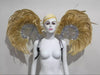 Showgirl Feather Wing Backpiece with Rhinestone Scroll Frames
