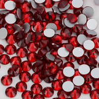 SS3-SS30 Red Series Hotfix Glass Flat-Back Rhinestones