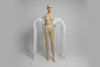 Long Feather Waterfall Backpiece Costume Accessory