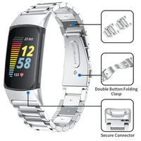 Fitbit Charge 5 6 Stainless Steel Band - Sleek Durable Design