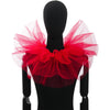 Fluffy Mesh Clown Ruff Collar & Vintage Masquerade Circus Costume Accessory