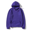 Solid Color Plus Size Hoodie Mens Smooth Sports Pullover Sweatshirt