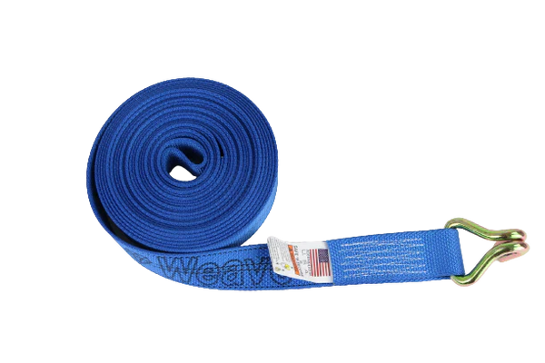 2 x 15 Ft Winch Strap With Wire Hook DIAMOND WEAVE | COLOR OPTIONS RatchetStrap.Com