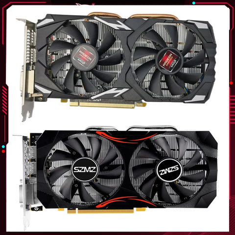 RX580 1/2/4/8 ГБ Ігрова відеокарта Комп’ютерна відеокарта PCI-E X16 DDR3 HD+VGA+DVI placa de video GPU Display Cards PC Accessory