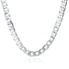925 Sterling Silver Chain Necklace - 6MM Classic Cuban Link for Men & Women