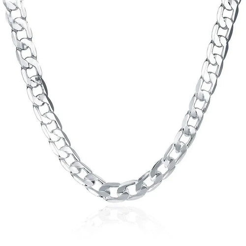 925 Sterling Silver Chain Necklace - 6MM Classic Cuban Link for Men & Women