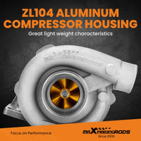 External Wastegate T3 T4 T04E T3 A/R .63 Turbocharger Oil Cooled 4/6 CYL 400+HP Billet T3 Oil cooled Turbo Charger for 1.5L-2.5L