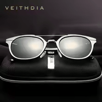 Luxury Elegent Aluminium Magnesium Sunglasses Retro Steampunk Round glasses Polarized Sun glasses for Women and Men  With UV400 Protection