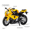 1/12 BMW S1000RR Мотоцикл Іграшка 1:12 RMZ City Diecast Металева гоночна модель Super Sport Мініатюрна колекція подарунків для хлопчиків