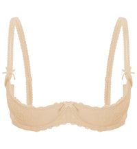 Lace Underwire Half-Cup Push-Up Bra
