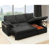 Sofa Bed, Wood Bedframe, for Living Room Bedroom Office, Pull Out Modular Sofa Bed Convertible Living Room Furniture