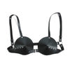 Faux Leather Sculpted Push-Up Bralette Bra Top