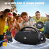 W-KING 200W RMS Portable Bluetooth Speakers, Massive Bass Party Boombox IPX7 Waterproof Speaker Large, Loud Outdoor Speaker