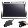 Electronic Notepad LCD Tablet Drawing Pad Business Supplies Hand Painting Tool 9 Inch(Black (With Faux Leather Case) )