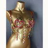 Dazzling Samba Carnival Crystal Wire Bra Costume Top