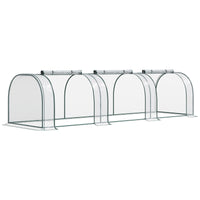 11.5' X 3' X 2.5' Tunnel Greenhouse Green Grow House W/ Roll up Doors, Clear
