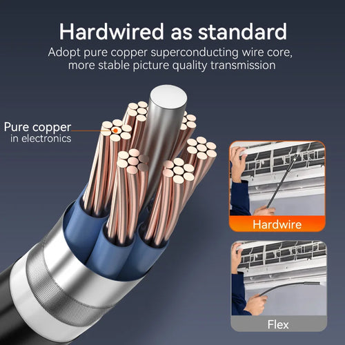 4.3 "Single&Dual Lens Industrial Endoscope Camera HD1080P Car Inspection Borescope IP67 Waterproof Sewer Camera With 8LEDs Hard