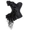 Victorian Ruffle Floral Lace Overbust Corset Bustier Body Shaper Top